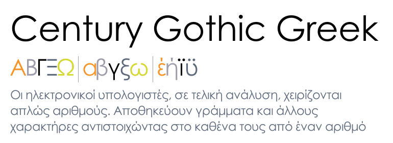 century gothic font